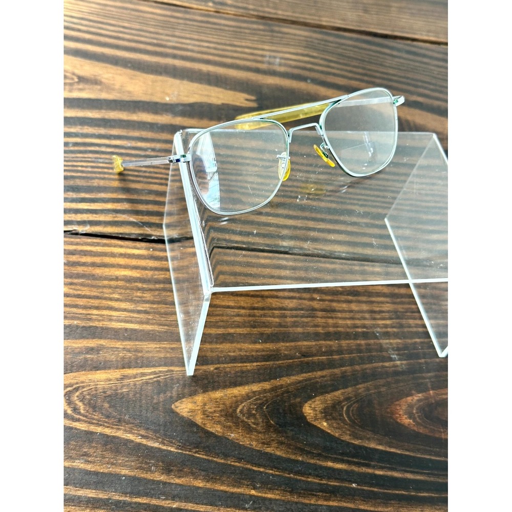 Vintage Randolph Engineering Silver Eyeglasses Bifocals 1.5x Clear Lens Military